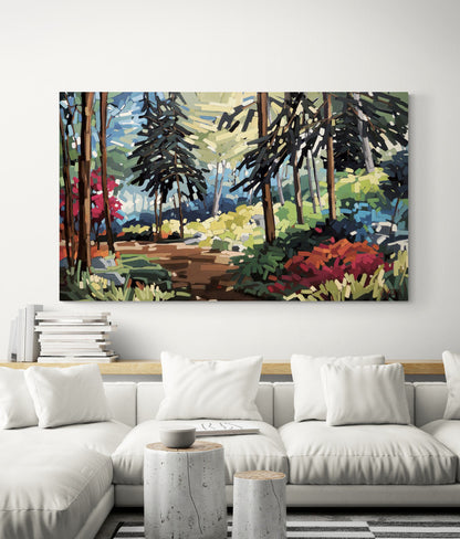 Oeuvre de Martine Chassé placé dans un décor contemporain